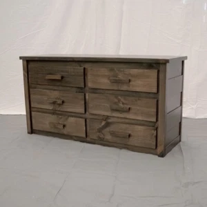 Farmhouse Rustic 6 Drawer Dresser- Solid Wood/Modern/Made in USA/Free Shipping - Picture 1 of 5