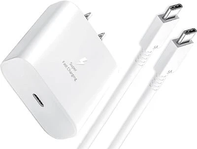 Зарядное устройство 45 Вт для ZTE nubia Red Magic 6R PD супербыстрое настенное зарядное устройство кабель 6 футов - Изображение 1 из 4