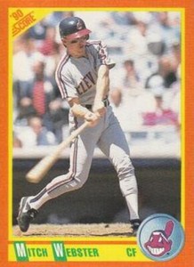 1990 Score Rookie and Traded #4T Mitch Webster NM-MT Indians