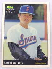 1991 Salinas Spurs-Classic BEST Minor Lg Baseball Card-Katsumasa Ohta