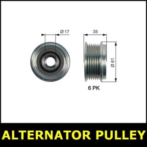 Alternator Pulley Fits Porsche PANAMERA Opt2/2 970 3.0 MCW.JA 6617PAO - Picture 1 of 3