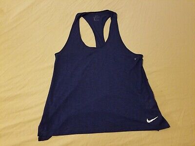 Womens Nike Tank Shirt L Large Navy Blue Athletic Gym Workout • 12.96€