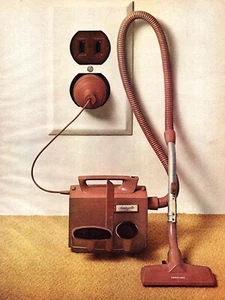 Swingette Handivac in Mauve Color Handy Vacuum Wall Plug Vintage Print Ad 1971 - Picture 1 of 4