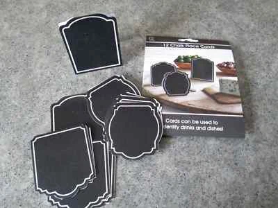 6 nuevos paquetes nuevos en paquete de 12 tarjetas de lugar de tablero de tiza fiesta boda graduación nupcial Foto 1 de 4