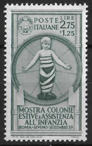 ITALIA 1937 Mint NH 2,75 L + 1,25 L Grigio Verde Valore Chiave Sass #414 CV €125 VF - Foto 1 di 1