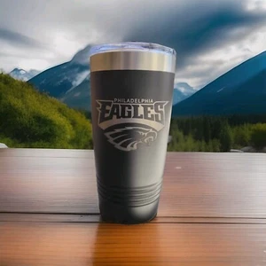 NEW Philadelphia Eagles NFL Football Tumbler Stainless Steel 20oz Engraved Logo - Picture 1 of 4
