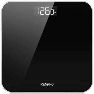 RENPHO ELECTRONIC BATHROOM SCALES Black Tempered Glass High Precision Sensor - Picture 1 of 3