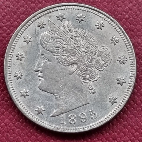 1895 Liberty Head Nickel 5c High Grade UNC #55381 Cover