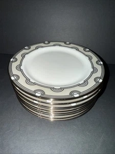 8- Platos de pan de platino Kate Spade Corona Grove - Como nuevos con etiquetas Lenox EE. UU. - Imagen 1 de 10