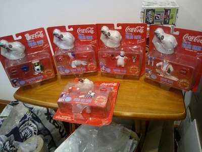 Coca Cola Wind Up Polar Bear Crew 1998 Lot Of 5 NEW OLD STOCK  1998 - Image 1 of 4