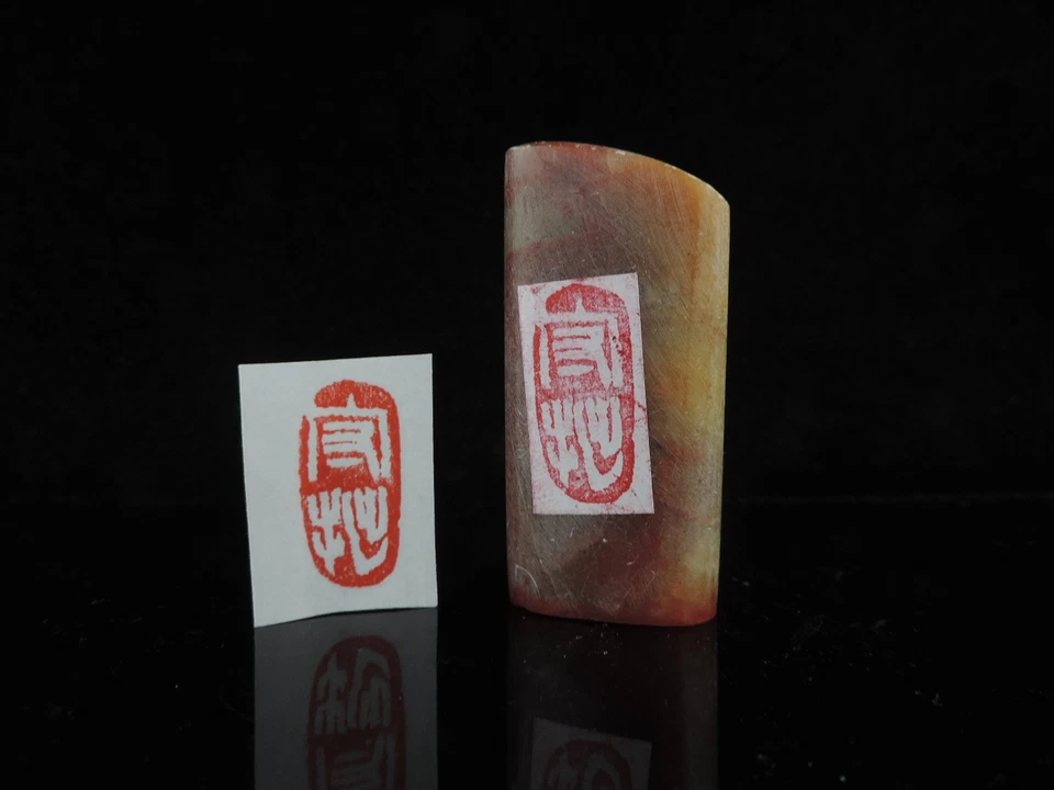 Sello de piedra Shoushan de naturaleza china tallado a mano sello sello relieve patrón Foto 1 de 4