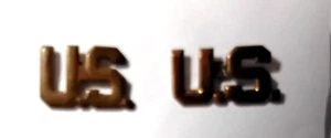 2 WWII U.S. Brass collar insignia, two in a set, buy now for $5.00 + $4.50 ship - Picture 1 of 5