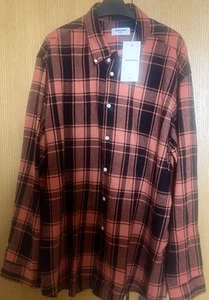 Mens “ JACK & JONES “ Orange & Black Check Flannel Shirt Size XXL 48/50 RRP £35 - Picture 1 of 13