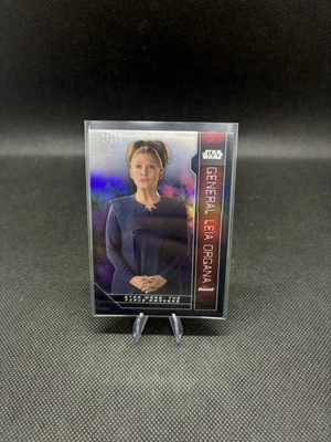 General Leia Organa 01/10 Black Refractor Topps Star Wars Finest 2023 FN-31 - Photo 1/2
