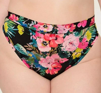 Calcinha Tanga Lane Bryant Tropical Blooms Comfort Bliss Corte Francês Plus 18/20, 2X - Imagem 1 de 4