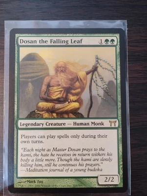 DOSAN, THE FALLING LEAF Champions of Kamigawa MTG Green Creature Human Monk RARE - Image 1 of 2