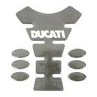 Bike It Carbon Effect Logo Spine Tank Pad To Fit Ducati - 7 Pieces