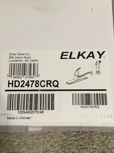 Elkay HD2478CRQ Küchen Terrassenmontage Wasserhahn Einhand mit Seitenbrause Chrom T5 - Bild 1 von 6