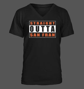 Straight Outta San Fran - Camiseta para hombre cuello en V - San Francisco Giants Torture SF - Imagen 1 de 3