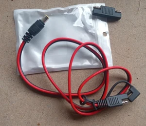 SAE Solar Connector to DC 8Mm Adapter 14AWG DC 8Mm Male to SAE Cable Compatible  - Picture 1 of 4