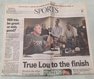 TRUE LOU TO THE FINISH ST. PETERSBURG TIMES NEWSPAPER TAMPA BAY RAYS 10/1/2005 - Picture 1 of 1