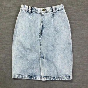 VTG Calvin Klein Sport Skirt Womens 10 25 Acid Wash Denim Pencil Made in USA 90s - Picture 1 of 8