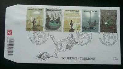 [SJ] Belgium Tourism Popular Statues 2003 (stamp FDC) - Image 1 of 4