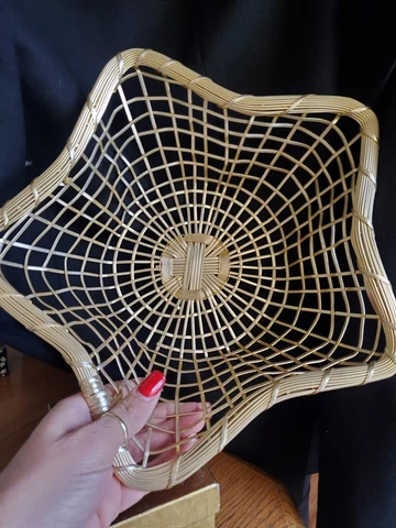 Vintage Handcrafted Star Basket Cover