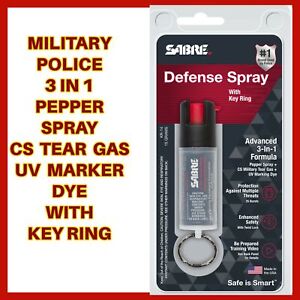 PEPPER SPRAY 3 &1 Self Defense SABRE Police Pocket Unit USA Made Exp 2026