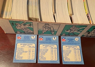 VINTAGE FLEER 1981 FOOTBALL SETS, TEAMS IN ACTION, 5 CARD SETS & 2 STICKER SETS - Image 1 of 4