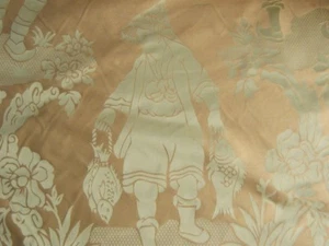 2.25Y Scalamandre Yang Tze Chinoisery Silk Toile Pea Celadon Green MSRP$582 1623 - Picture 1 of 12