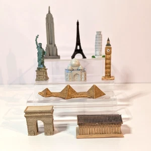 Safari World Landmarks Lot of 9 Miniatures Set, Mini Building Diorama Figures - Picture 1 of 24