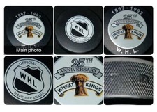 1967-92 25th ANNIVERSARY BRANDON WHEAT KINGS VINTAGE WHL INGLASCO PRO PUCK