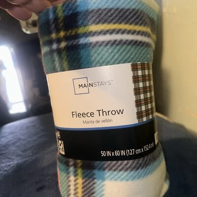 Manta polar a cuadros tartán Mainstays 50" x 60" todas las edades NUEVA Foto 1 de 2