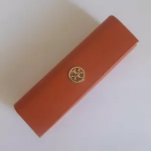 Tory Burch orange eyeglasses case with magnetic clasp flap—excellent condition - Picture 1 of 5