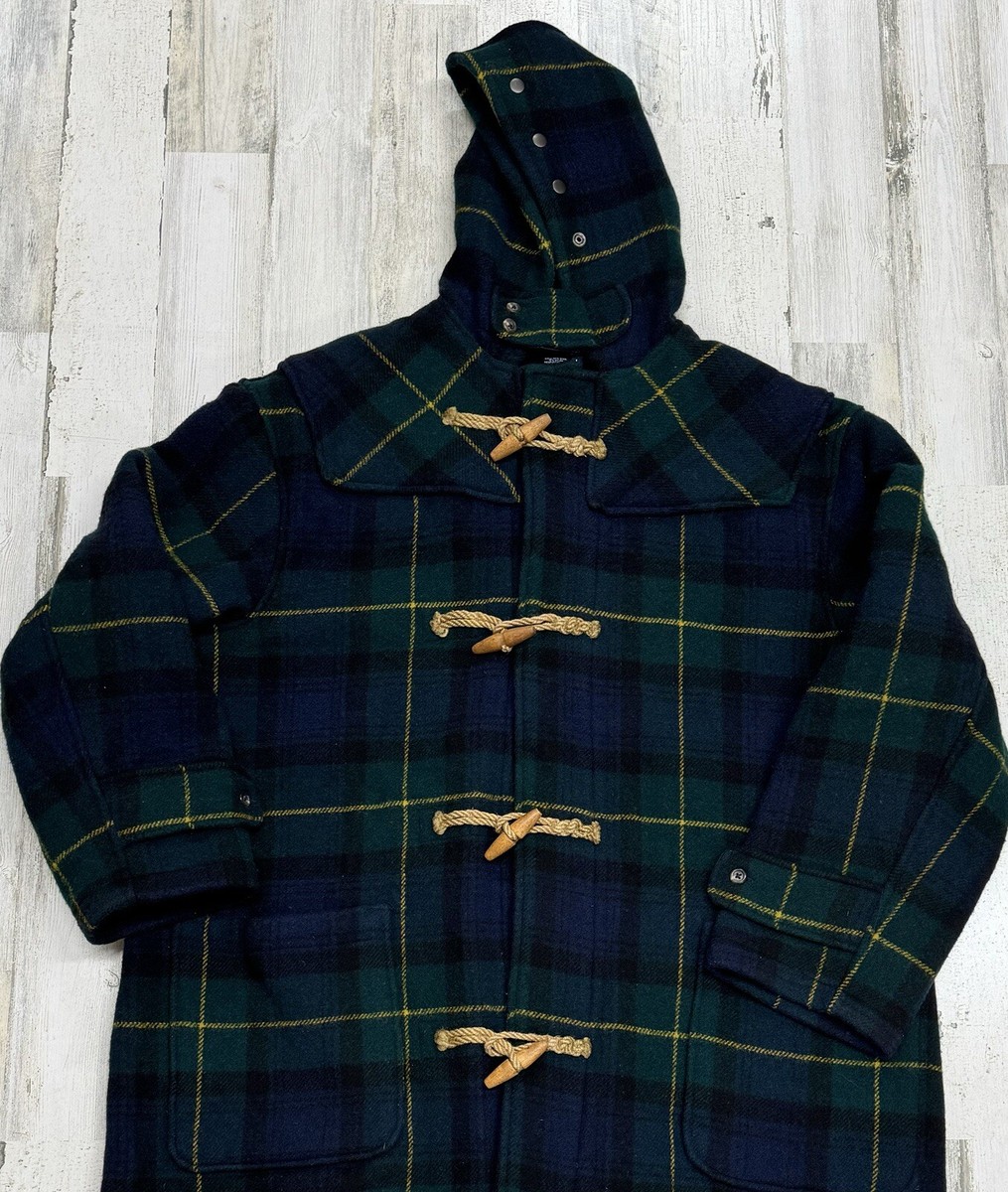 ジャケット・アウター Ralph Lauren Vintage 1990 Wool Duffel 1990 Striped Duffel Coat - Size M