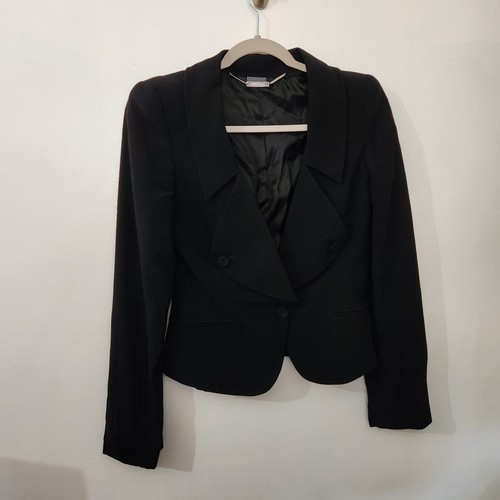 Giacca sartoriale Alexander McQueen taglia 42 dettaglio bottoni blazer colletto nero