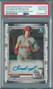 2020 Bowman Chrome Prospects Autographs #CPA-CR Chandler Redmond PSA 10 AUTO - Bild 1 von 1