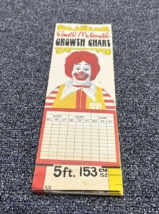 McDonalds 1981 Growth Chart Vintage - Picture 1 of 1