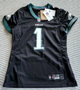 Jalen Hurts Philadelphia Eagles NFL On Field Apparel Damen-T-Shirt schwarz, Small - Bild 1 von 3