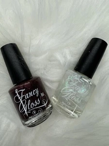 Lot Of 2 Fancy Gloss Handmade Indie Nail Lacquer Polish Iridescent Holo Thermal - Picture 1 of 9