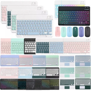 Bluetooth Keyboard Mouse for iPad 5 6 7 8 9 10th Generation Air 2 3 4 5th Pro 11 - Picture 1 of 214