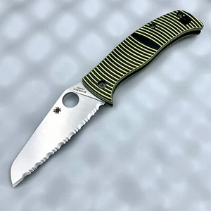 Spyderco Caribbean C217GSSF Gold n Black G10 Handle LC200N Steel Blade New - Picture 1 of 10