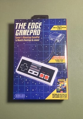 The Edge Gamepad for NES Classic Edition & WiiU - 9ft Cable + Turbo Fire! New. - Image 1 of 3