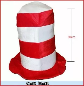 CHRISTMAS HAT Red White Dr Seuss CAT in HAT School Work Home Party Costume 1 sz - Picture 1 of 1