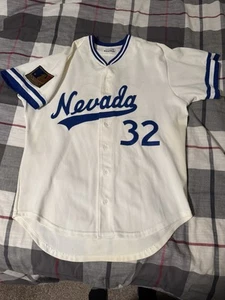 Medalist Sand-Knit Nevada Wolfpack #32 Baseball Jersey Size 46 White - Picture 1 of 15