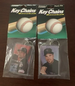 NY Mets Mike Piazza Photo File Keychain Lot- 2 Brand New In Package - Picture 1 of 2