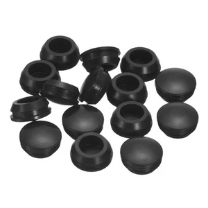 15Pcs Silicone Plugs Rubber Round Hole Plugs for 14-15mm Hole Black - Picture 1 of 7