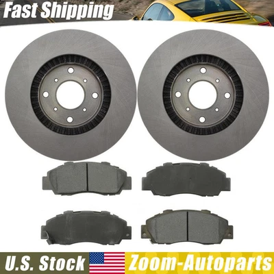 Front Brake Kit Rotors & Pads Ceramic for 1993 1994 1995 1996 Honda Prelude Foto 1 de 4