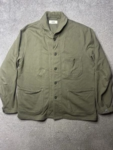 Buck Mason Men’s Chore Coat Jacket Blazer Size Large Green Rare Cotton - Picture 1 of 12